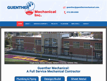 Tablet Screenshot of guenthermechanicalinc.com